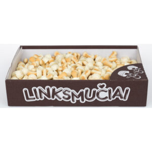 Küpsis LINKSMUČIAI 1 kg valge šokolaadi maitselised seeneküpsised - Image 1