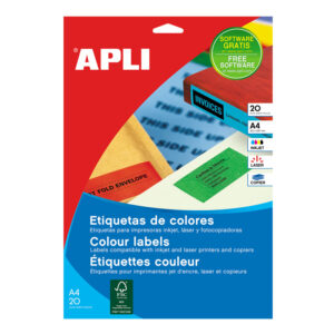 Etiketid Apli ILC iseliimuvad 70 x 37mm 20l/pk roheline - Image 1