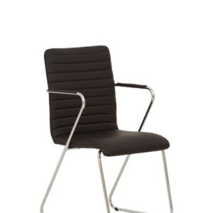 Klienditool Task cf Chrome, black leather imitation ECO-30 - Image 1