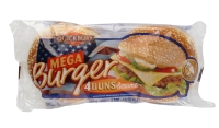 QUICKBURY Mega hamburgerisai, seesamiseemnetega, 4tk, 300g