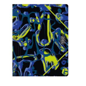 Dokumendikohver OCW BLUE LIQUID, PP, elastse rihmaga
