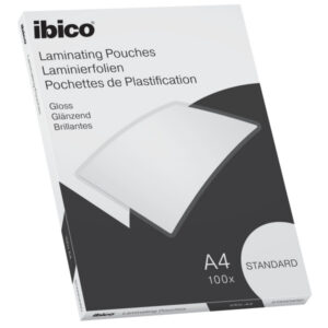 Lamineerimistaskud Ibico Basics, A4, 125 mic, läikiv, 100 tk/pakend