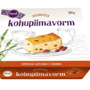 Kohupiimavorm FARMI, vanilli, rosinatega, 250g