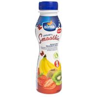 Jogurtismuuti ALMA, banaani-maasika-kiivi, pudelis, säilitusainetevaba, 1,2%, 275g