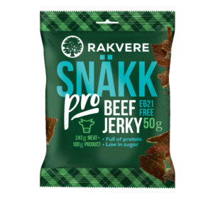 Veiselihasnäkid RAKVERE Snäkk Pro Beef Jerky, 50g