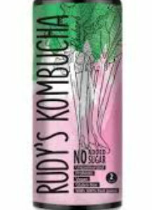 Karastusjook RUDY'S, Kombucha, rabarberimaitseline, 330ml, purk