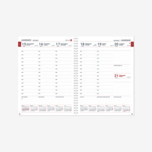 2911818001, Raamatkalender President Spiral Nädal V sisu