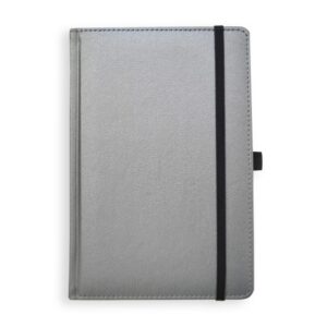 Märkmik-planeerija UNIVERSAL BLACK EDITION, PU, ​​A5, kuupäevadeta, hõbedane
