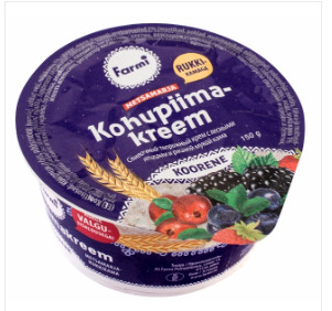 Kohupiimakreem FARMI, koorene, metsamarja-rukkikama, 150g