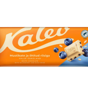 Valge šokolaad KALEV õhitud riisi ja mustikaga 190g