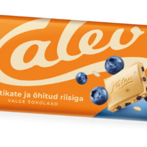 Valge šokolaad KALEV mustika ja õhitud riisiga 95g
