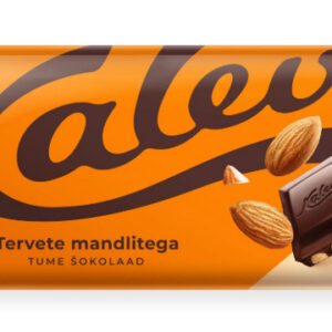 Tume šokolaad KALEV tervete mandlitega, 190g