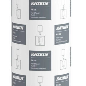 Rullkäterätik KATRIN Plus, S2, valge, 2-kihiline, 60 m, D 14 cm, 240 lehte