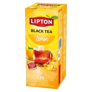 Must tee LIPTON, Lemon, 25 tk x 1,7 g,  teekott fooliumis