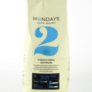 Kohvioad MONDAYS Nr.2, 100% Arabica/Robusta, maheda röstiga, 1 kg