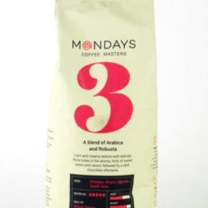 Kohvioad MONDAY nr 3, 100% Arabica/Robusta, sügavröstitud, 1 kg