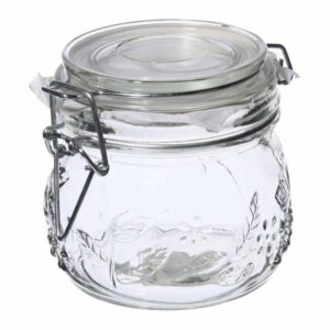 Säilituspurk kaanega, 0,5L, läbipaistev klaas