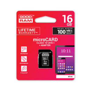 Mälukaart MICRO CARD cl 10 UHS I 16GB + adapter