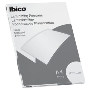 Lamineerimistaskud Ibico Basics, A4, läikiv, 80 mic, 100 tk/pakend
