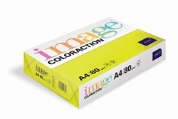 Värvipaber IMAGE COLORACTION, A4, 80 gsm, 50 lehte, IBIZA / NEON YELLOW
