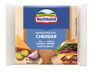 Sulatatud juustu viilud HOCHLAND Cheddar, 19%,130g