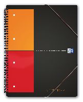 Kaustik Oxford Meetingbook, spiraalköitega, kummikinnitusega, A4+, ruuduline, 80 lehte