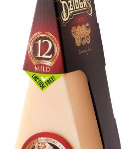 Kõva juust DŽIUGAS, 40%, 12 kuud, Mild, laktoosivaba 180g