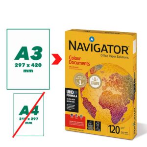 Koopiapaber Navigator Colour Documents A3 120g/m2, 500 lehte