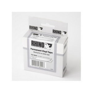 Markeerimislint Dymo Rhino 12mm x 5.5m, must/valgel, vinüül
