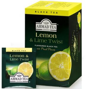 Must tee Ahmad Alu Lemon & Lime, sidruni ja laimi, 20 tk x 2 g