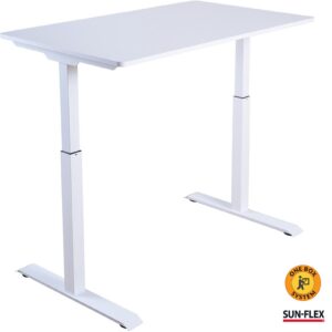Büroolaud Sun-Flex®Easydesk Elite, elektriline, reguleeritava kõrgusega, 120x60cm, valge - Image 1