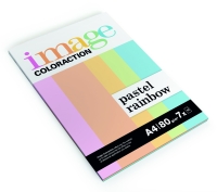 Värvipaber IMAGE COLORACTION, A4, 80 gsm, 70 lehte, PASTEL RAINBOW, MIX