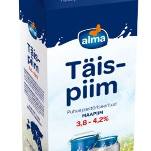 Täispiim ALMA vaba rasvasisaldusega 3,8-4,2% 1,5L