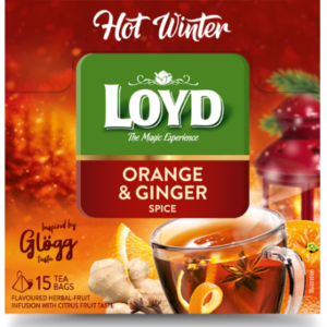 LOYD Puuviljamaitseline tee ,Hot Winter, apelsini ja ingveri , 15 x 3 g