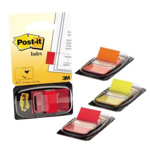 Indeksid Post-it 680 25,4x43,2mm 50tk/pk kollane sws