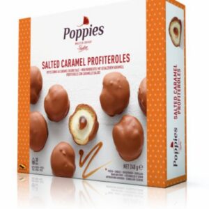 Profitroolid soolakaramelliga, POPPIES, 12tk/pakk 240g