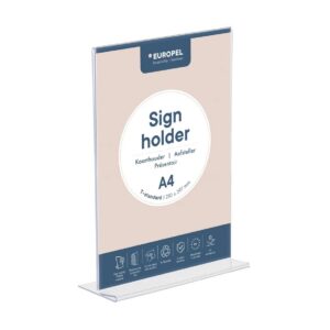Sildihoidja T-vorm Europel A4, läbipaistev - Image 1