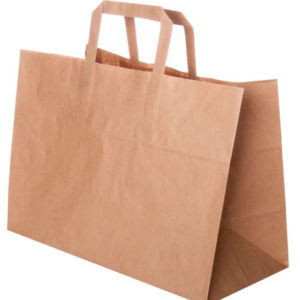 Paberkott lamedate pabersangadega, 35+17x24cm, 90g/m2, 17L, pruun