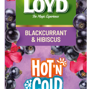 Puuvilja teejook LOYD HOT&COLD mustsõstra-hibiskusemaitseline, 5x2g kahekambriline teekott ümbrikus