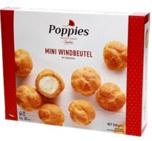 Külmutatud profitroolid POPPIES, 10tk/pakis 250g