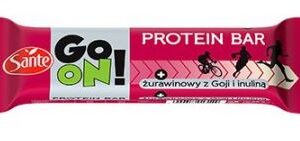 Proteiinibatoon SANTE, Go On, jõhvikate, goji marjade ja inuliiniga, 50g