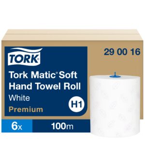 Rullpaberrätikud Tork MATIC Extra Soft H1, 100mx21cm, 2-kih, valge sin.leh-ga 290016