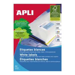 Etiketid Apli ILC iseliimuvad 63,5 x 38,1mm 25l/pk - Image 1