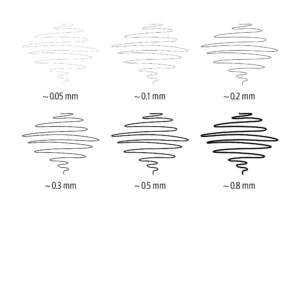 Tindipliiatsite komplekt Staedtler Pigment Liner 308,must, 6 tk
