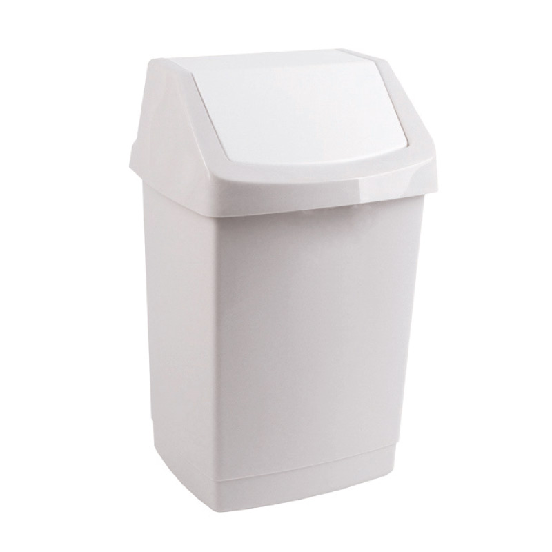 Prügikast 50L, liikuva kaanega, hall