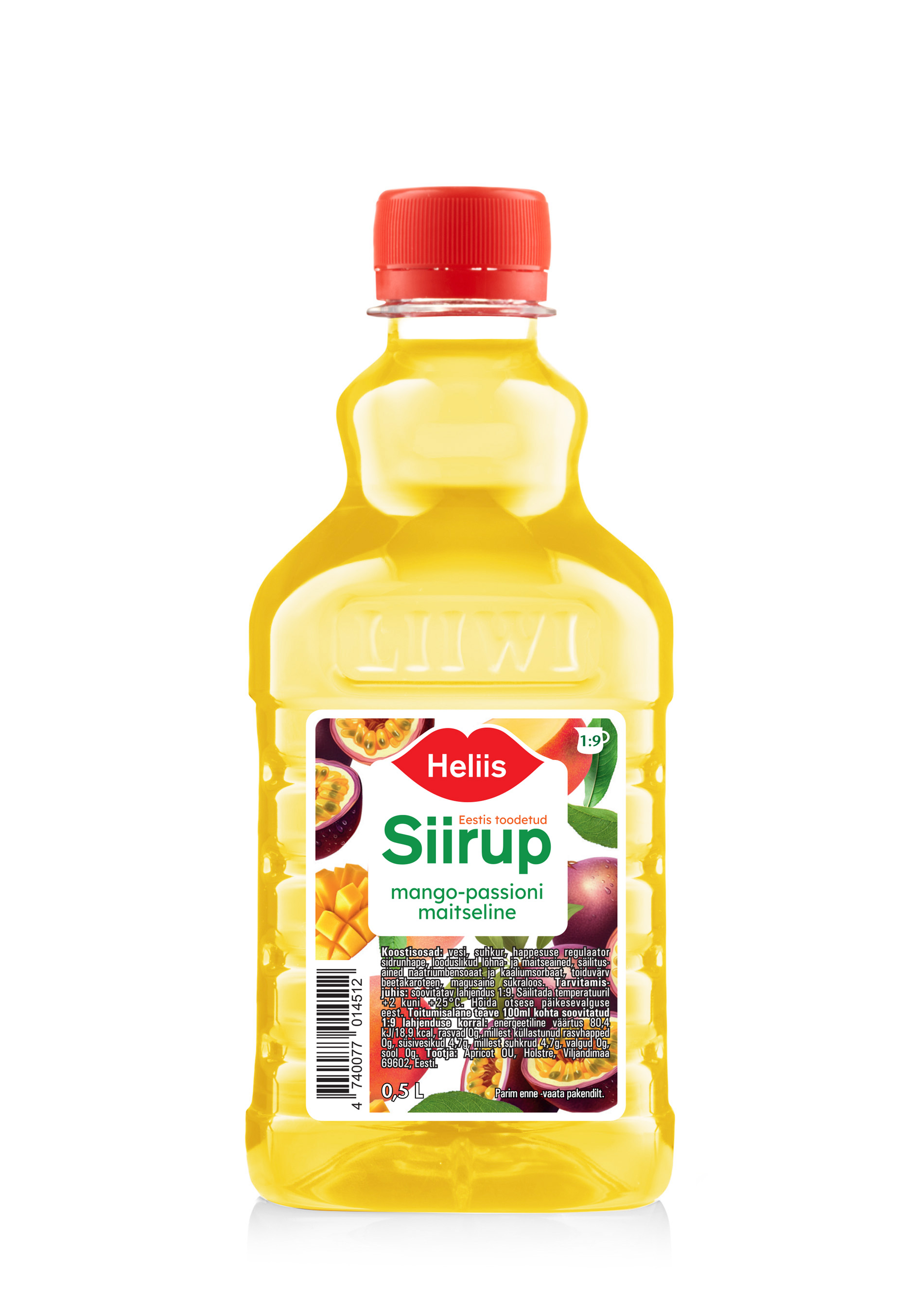 HELIIS Mango-passioni maitseline siirup 0,5 l