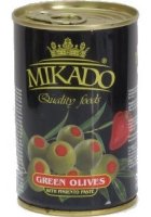 MIKADO Täidetud oliivid, paprika täidisega, 314 ml/ 280 g/ 90 g