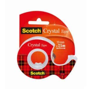 3M Scotch Crystal clear kleeplint 19 mm x 7,5 koos hoidjaga - Pilt 1