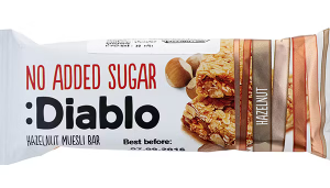 Müslibatoon DIABLO, sarapuupähklitega, ilma suhkruta, 30g