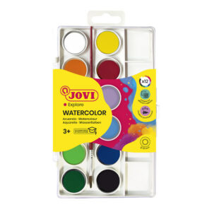 Vesivärvid(akvarellid) JOVI, 12 tk + pintsel